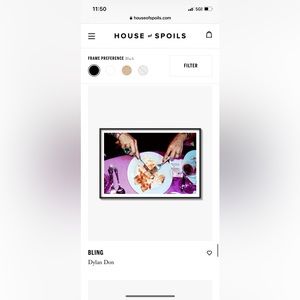 House of Spoils “Bling” framed photo